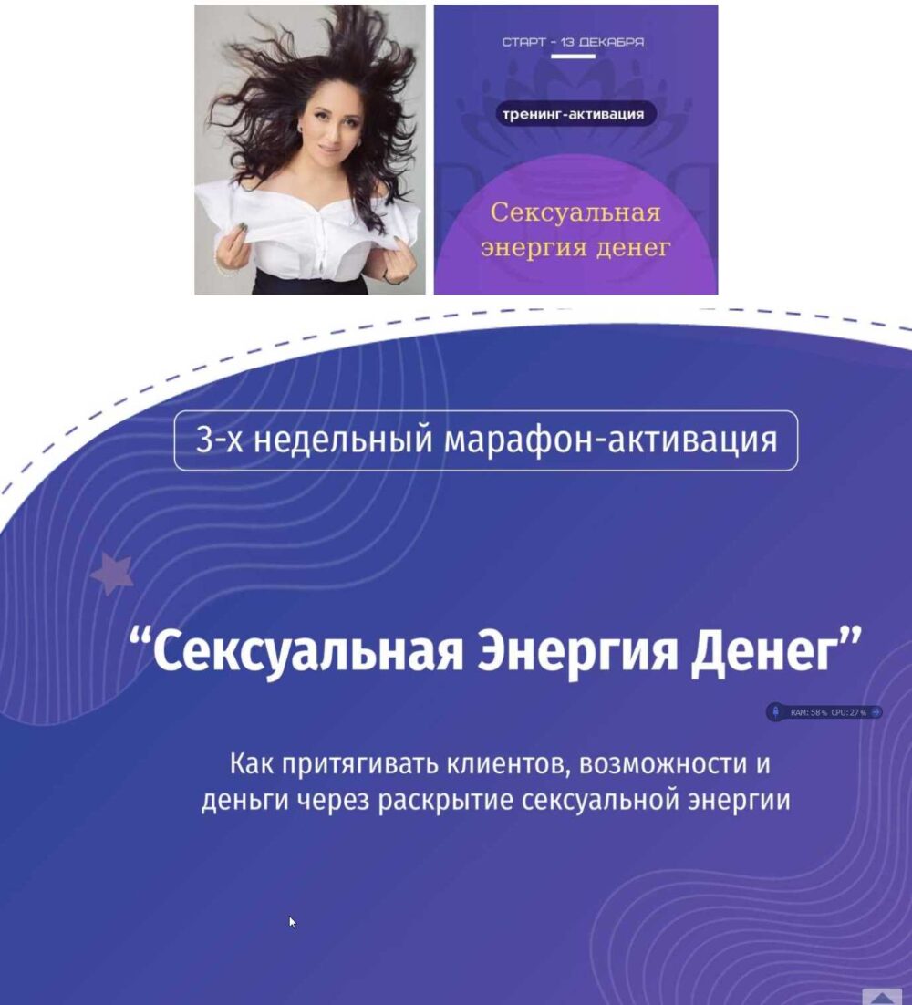 Инвестиционный проект. Сексуальная энергия денег. Вариант Стандарт (Рупия Ибрагимова)